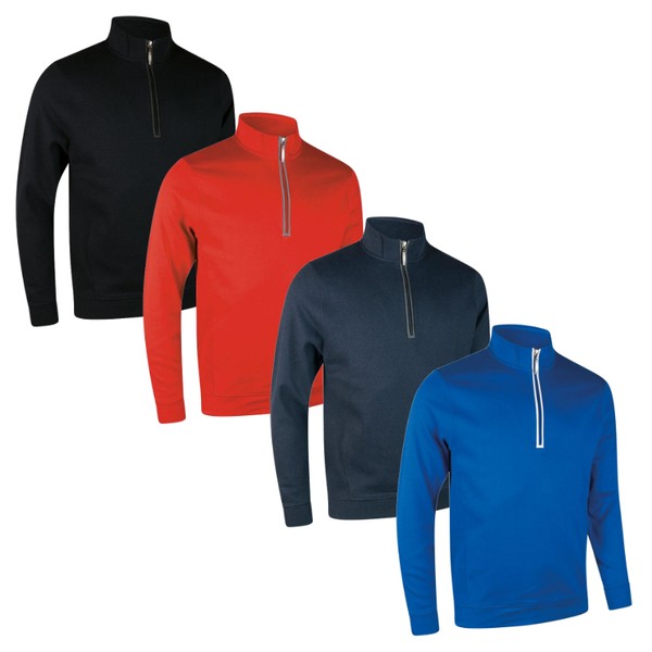 Glenmuir Mens Artemis ZN Interlock Mid Layer Golf Top 